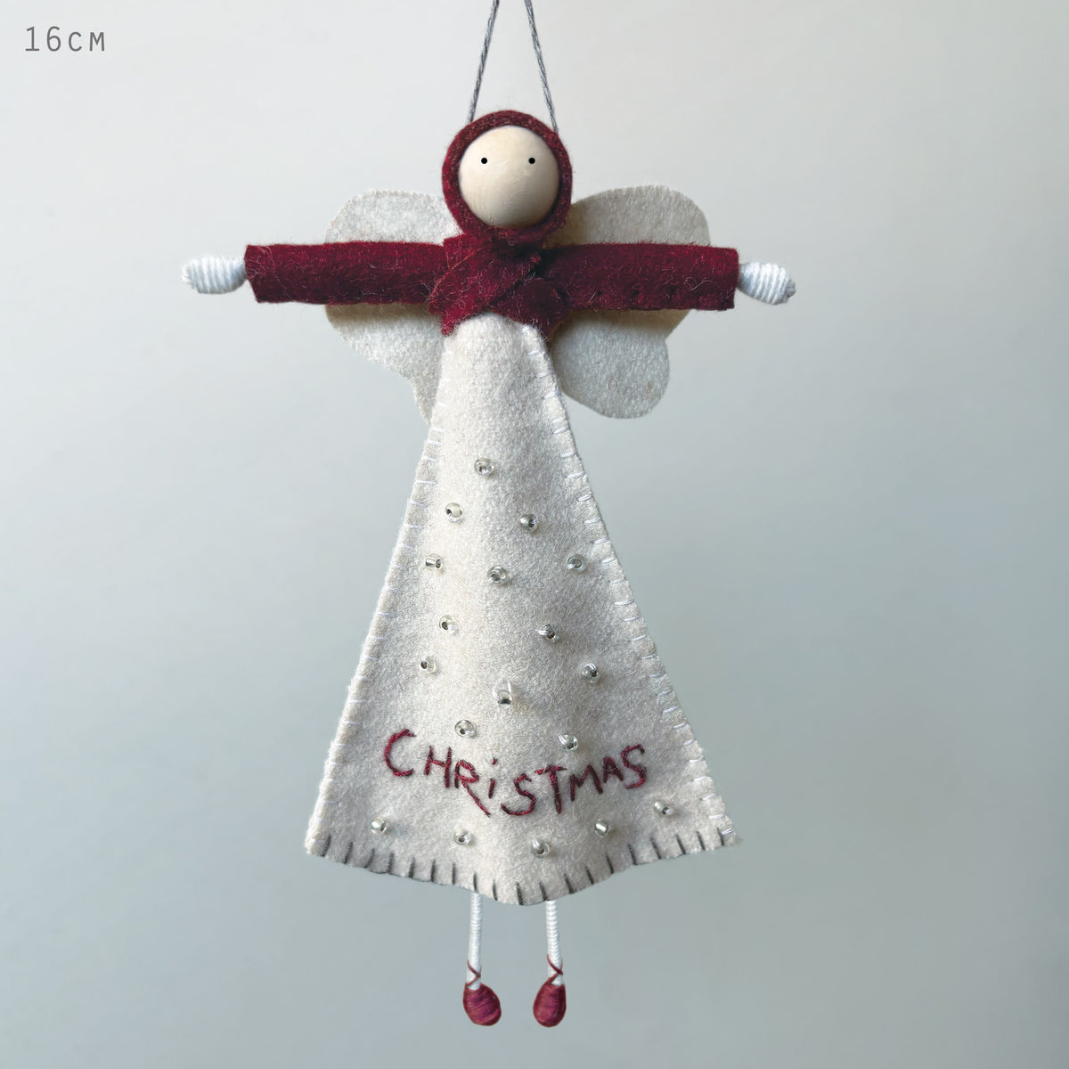 East of India Hand Stitched Angel Decoration - Christmas