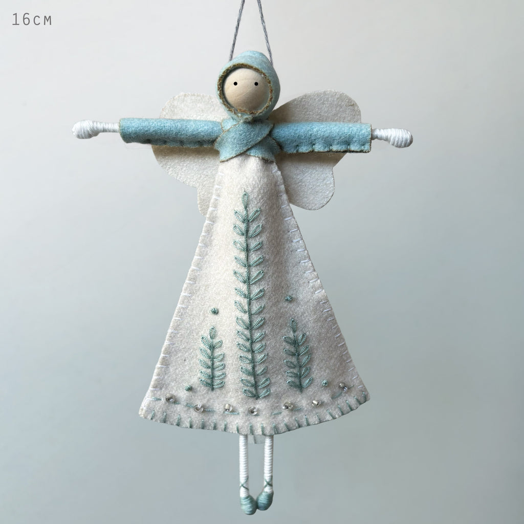 East of India Hand Stitched Angel Decoration - Floral Dress
