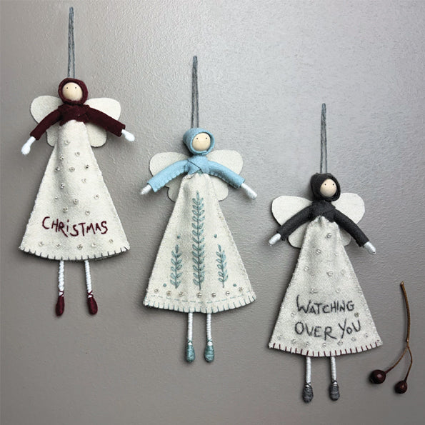 East of India Hand Stitched Angel Decoration - Floral Dress