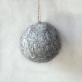 East of India Medium Felt Bauble - Grey