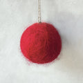 East of India Medium Felt Bauble - Red
