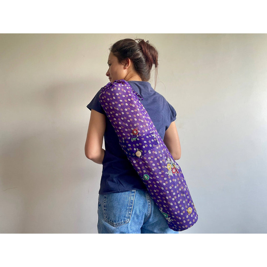 Upcycled Sari Yoga Mat Bag