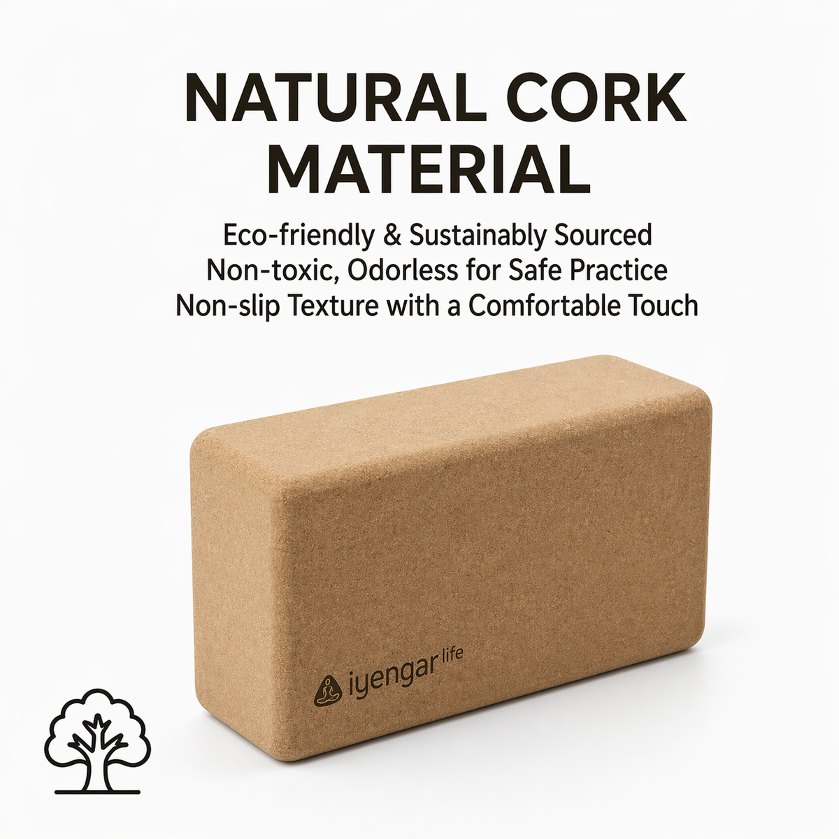 Iyengar Life Cork Yoga Block