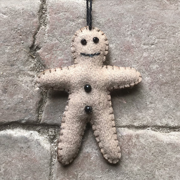 East of India Felt Hanging Gingerbread Man Decoration