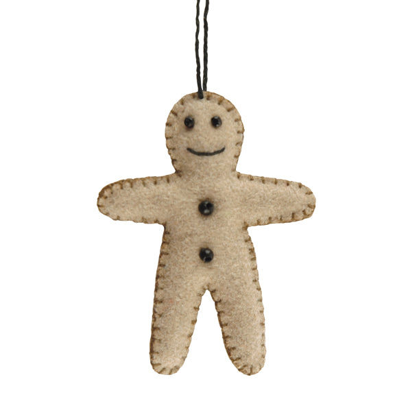 East of India Felt Hanging Gingerbread Man Decoration