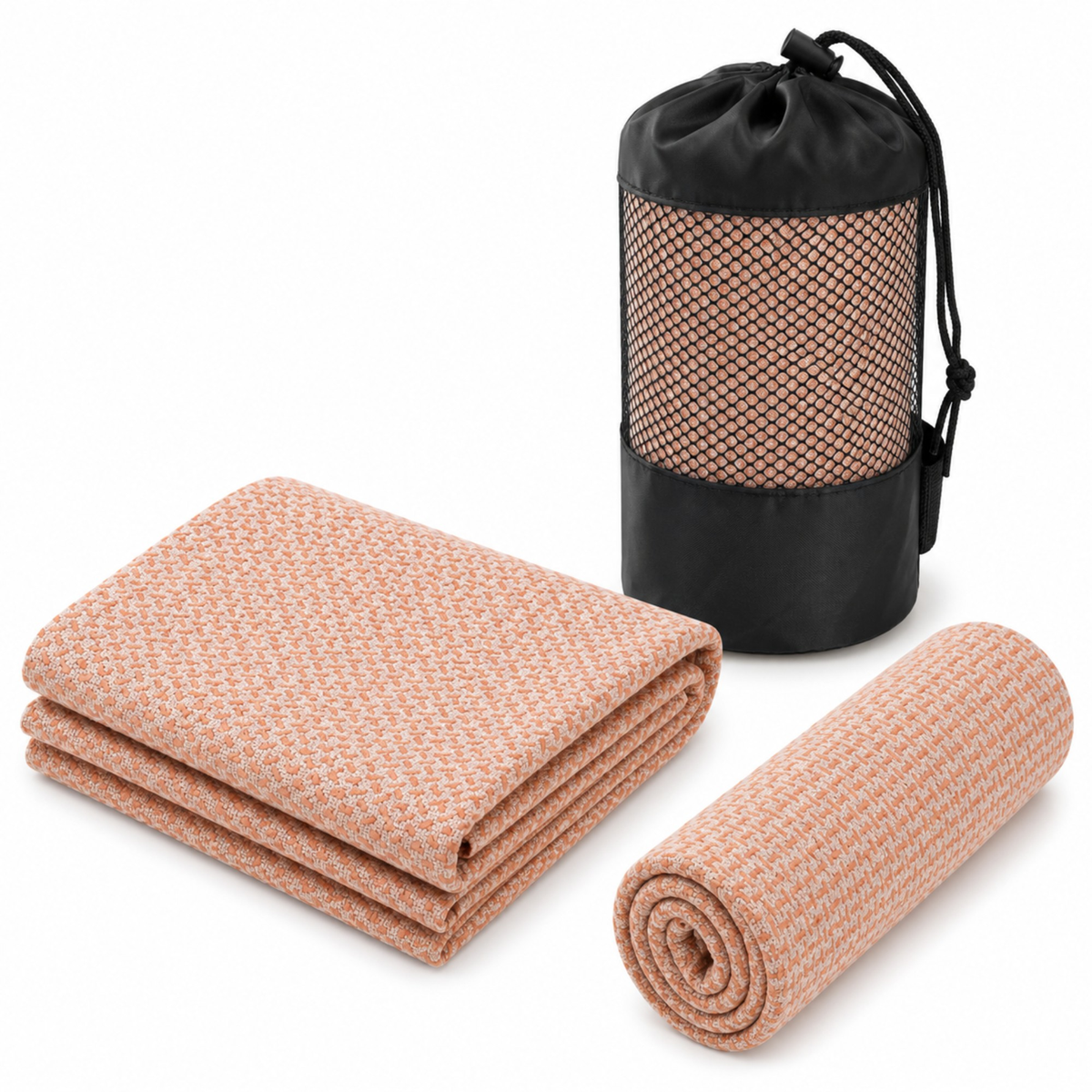 Non-Slip Microfibre Yoga Mat Towel - Pink