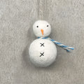 East of India Round Felt Hanging Snowman Decoration