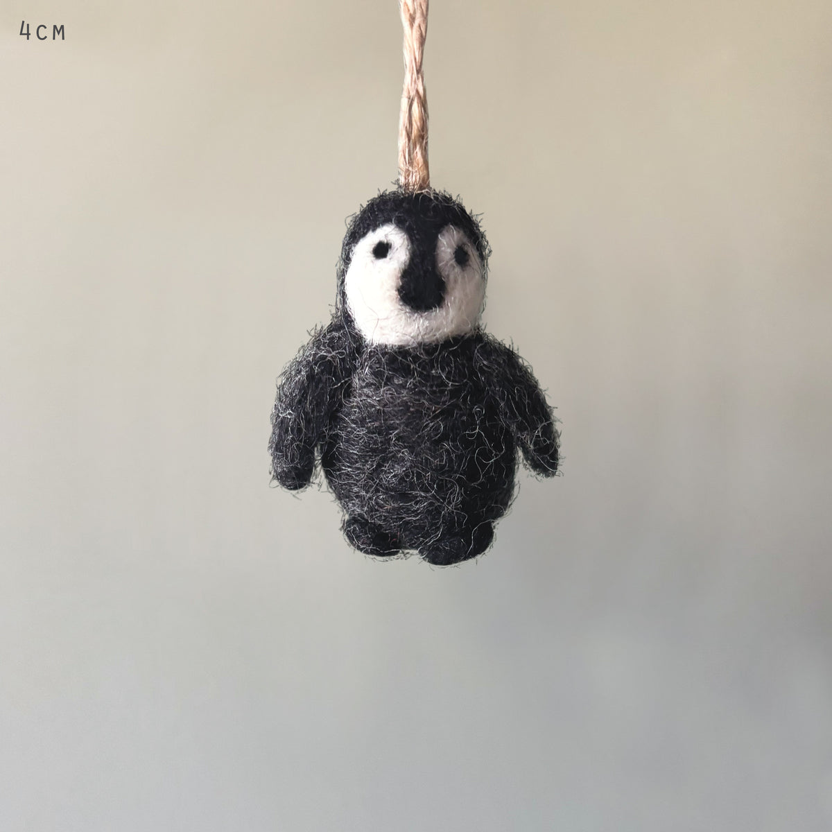 East of India Small Needle Felted Penguin Decoration
