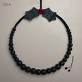 East of India Large Black Beaded Holly Wreath