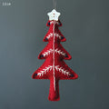 East of India Embroidered Hanging Christmas Tree Decoration - Red