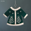 East of India Embroidered Hanging Jacket Decoration - Dark Green