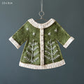 East of India Embroidered Hanging Jacket Decoration - Green