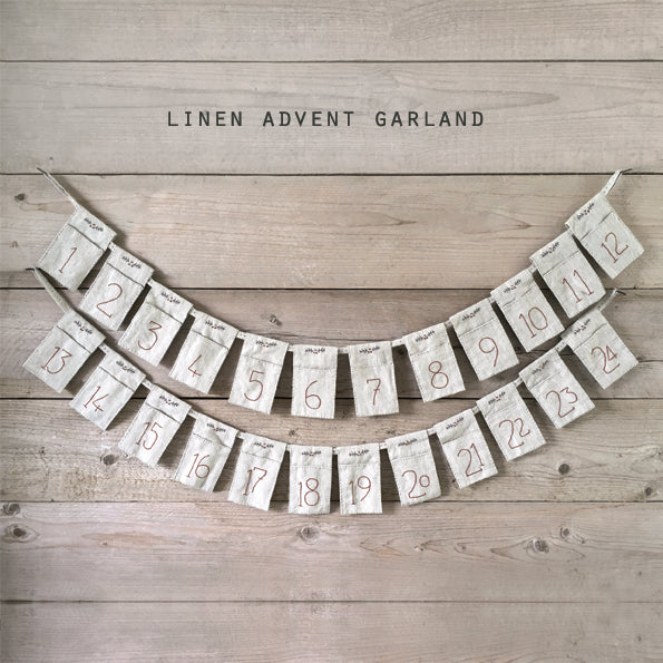 East of India Linen Advent Garland