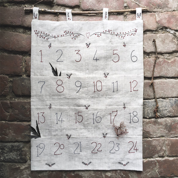 East of India Embroidered Pocket Advent Calendar
