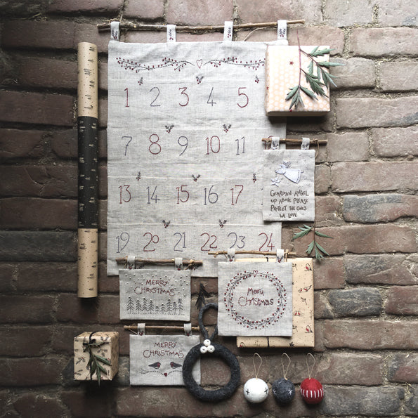 East of India Embroidered Pocket Advent Calendar