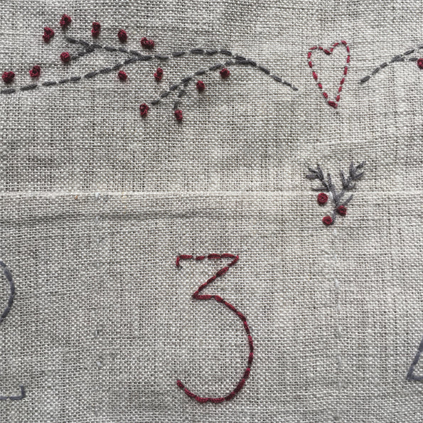 East of India Embroidered Pocket Advent Calendar