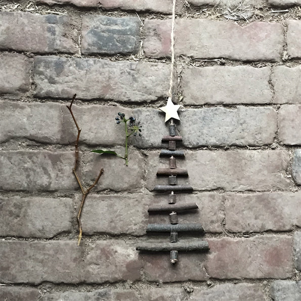East of India Small Wooden Twig Christmas Tree