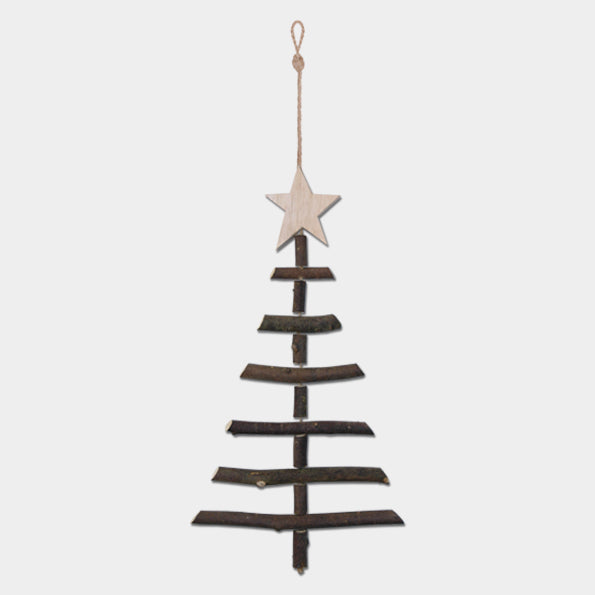 East of India Small Wooden Twig Christmas Tree