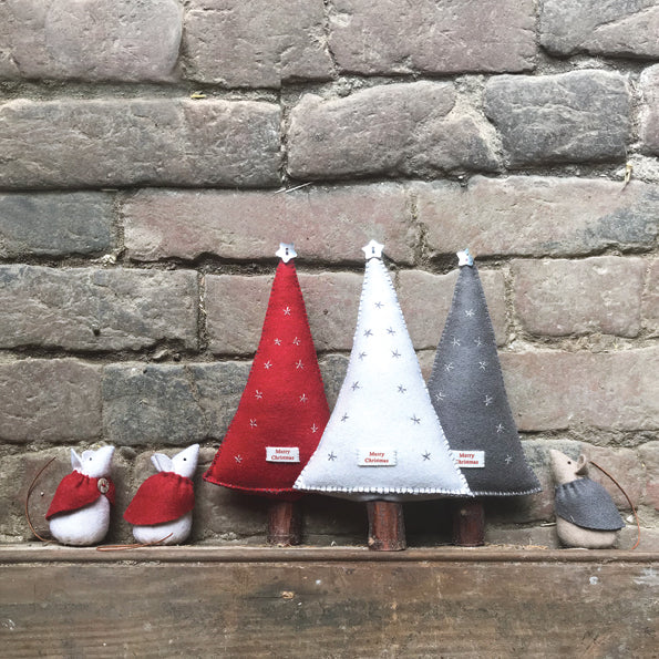 East of India Felt Christmas Tree - Cream