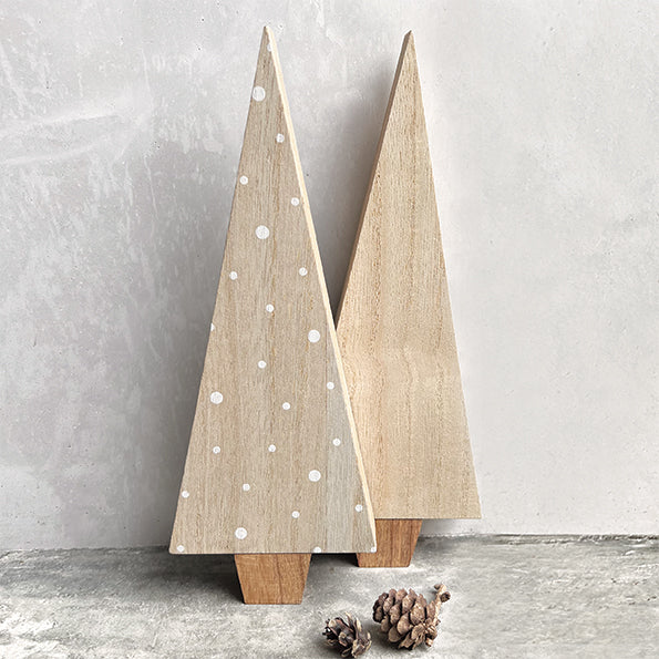 East of India Standing Wooden Christmas Tree - Natural