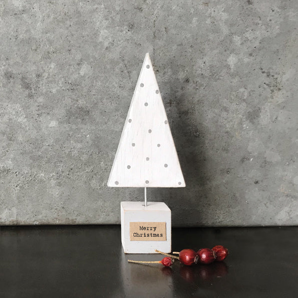 East of India Handmade Wooden Christmas Tree - White