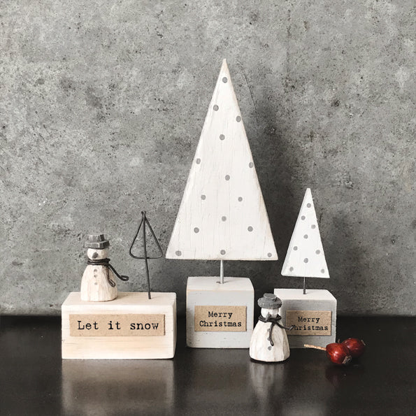 East of India Handmade Wooden Christmas Tree - White