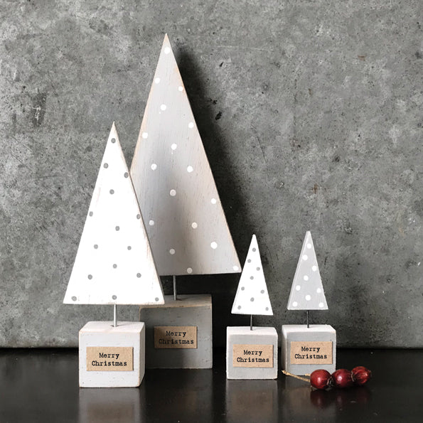 East of India Handmade Wooden Christmas Tree - White