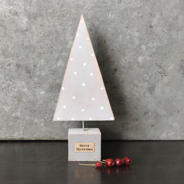 East of India Handmade Wooden Christmas Tree - Grey