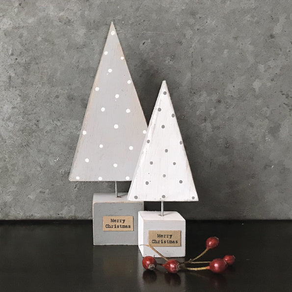East of India Handmade Wooden Christmas Tree - Grey