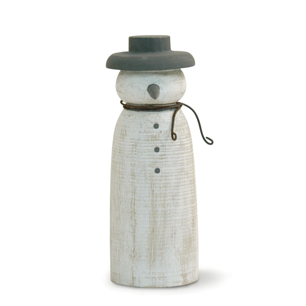 East of India Large Wooden Snowman Decoration