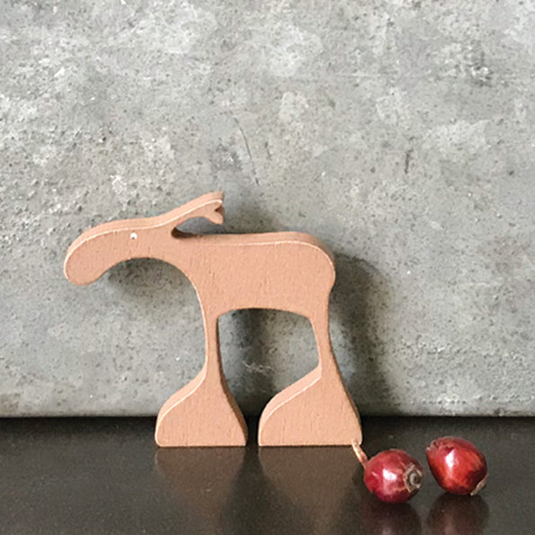 East of India Tiny Wooden Reindeer Decoration