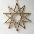 East of India Large Woven Bamboo Star Decoration - Ten Pointed