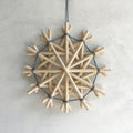 East of India Small Rattan Star Decoration - Twelve Pointed