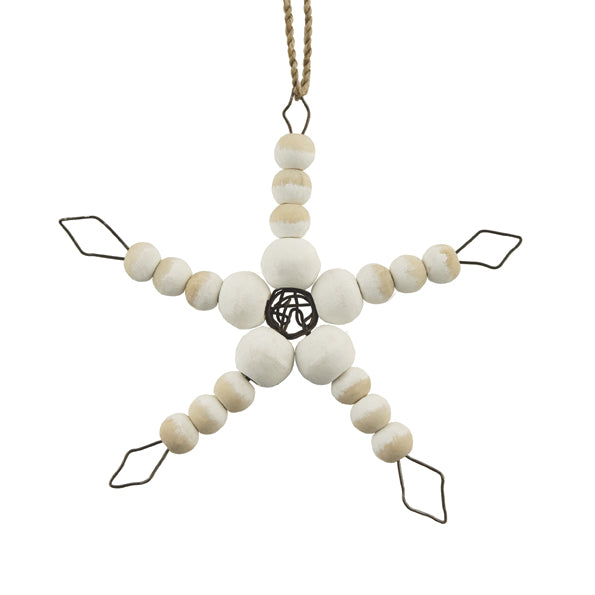 East of India Beaded Wire Star Decoration