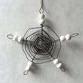 East of India Cobweb Star Decoration - Wood and Wire