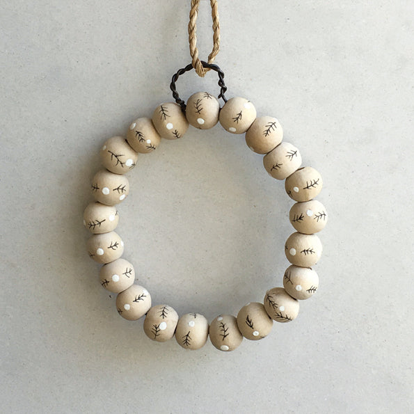 East of India Beaded Wreath Decoration