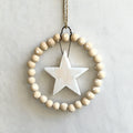 East of India Beaded Wreath Decoration - Star