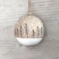 East of India Small Wooden Bauble - Winter Trees