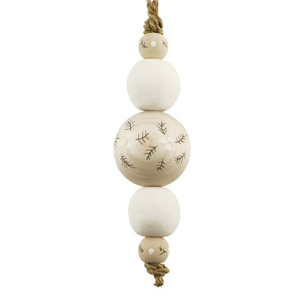 East of India Wooden Droplet Bauble - Berry Branches
