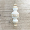East of India Wooden Droplet Bauble - Stripes