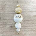 East of India Wooden Droplet Bauble - Houses