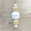 East of India Wooden Droplet Bauble - Lined