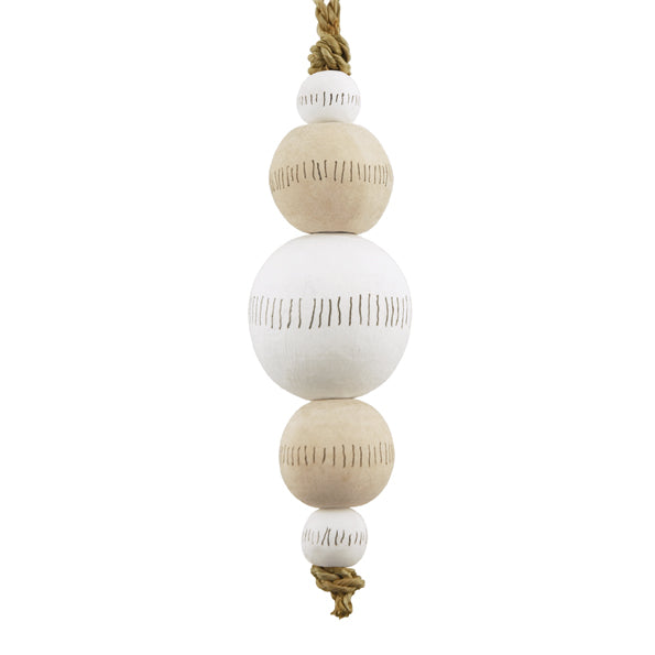 East of India Wooden Droplet Bauble - Lined