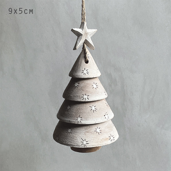 East of India Large Wooden Dotty Tree Decoration