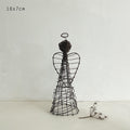 East of India Small Rusty Wire Standing Angel