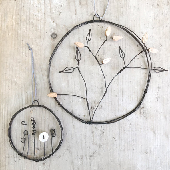 East of India Large Rusty Wire Wreath - Branch