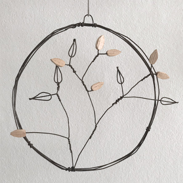 East of India Large Rusty Wire Wreath - Branch