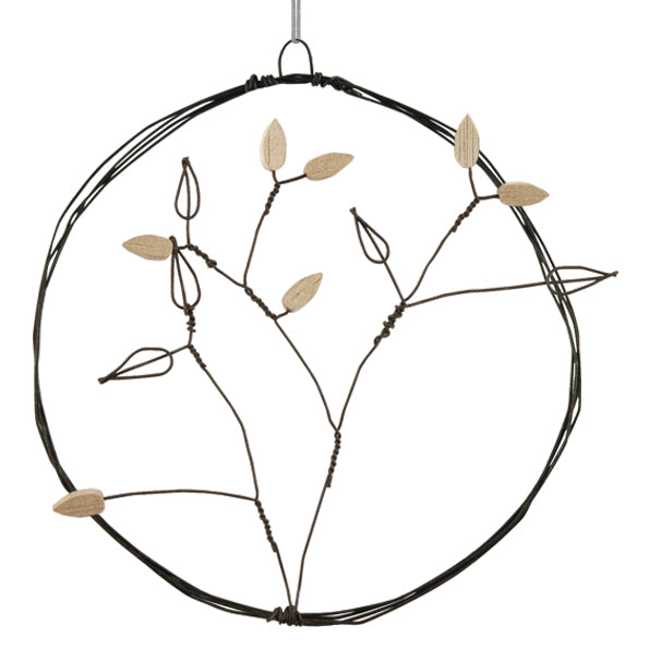 East of India Large Rusty Wire Wreath - Branch