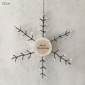 East of India Rusty Wire Snowflake Decoration - Merry Christmas