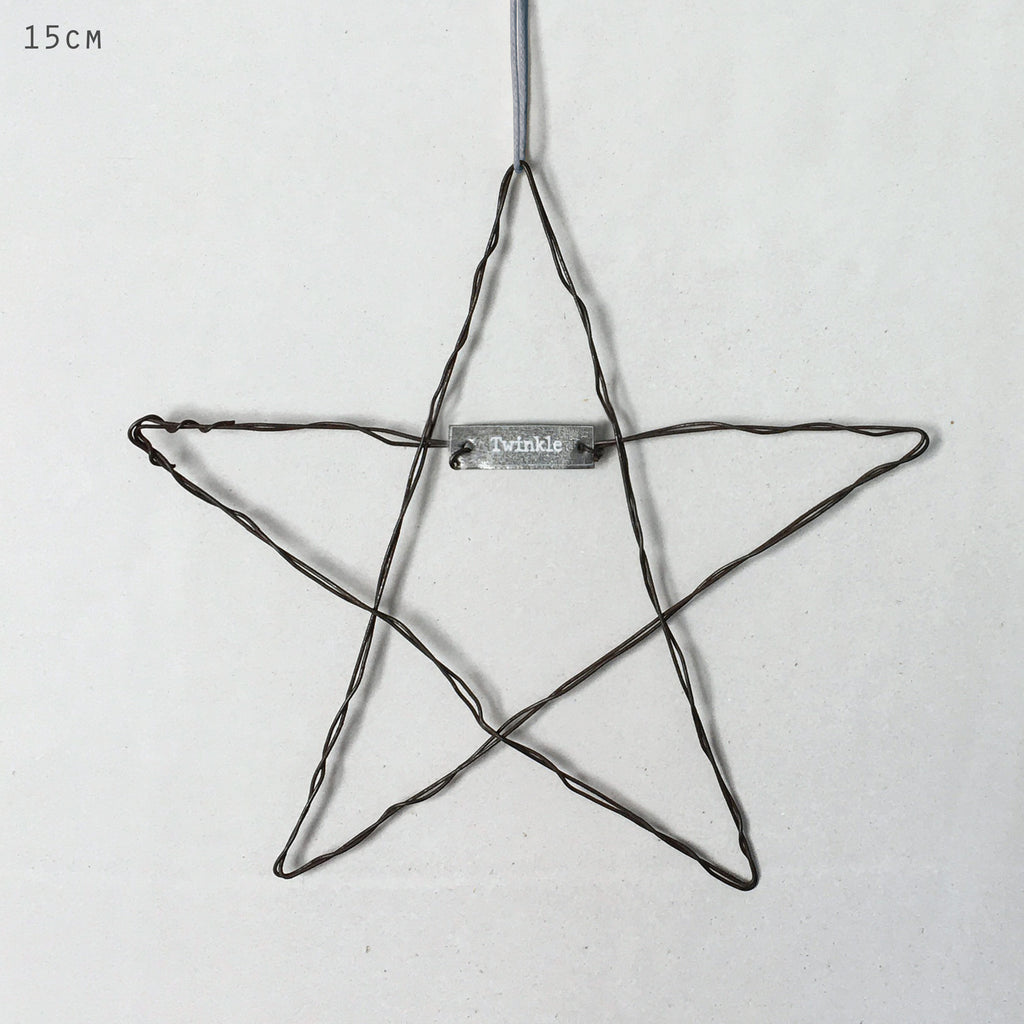East of India Medium Metal Hanging Star - Twinkle